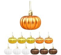 Halloween Pumpkin Ball Ornaments, Autumn Pumpkin Ball Tree Ornament - 12X Mate Pendant Halloween Ornament | Indoor and Ex Balls