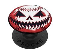 Halloween Pumpkin Baseball - Jack-O’-Lantern Baseball PopSockets Adhesive PopGrip