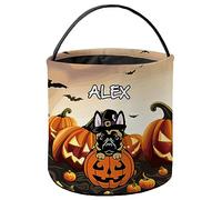 Halloween Pumpkin Basket Cute Belgian Malinois Dog Candy Bag Party Favor | Portable Halloween Candy Bucket Reusable Pumpkin Basket for Birthday Festival