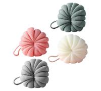 Halloween Pumpkin Bath Ball 4pcs PE for Boys and Girls Bathrooms | Soft Mesh Bathing Balls, Gentle Massage, Deep Cleansing, Housewarming Gift, Shower Use