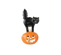 Halloween Pumpkin Black Cat Enamel Brooch Pin for women men gold Plated cute green crystal lovely kitten animal Lapel pins Badges Backpacks Jacket Elegant Dress Accessories Hat Bag Suit Dress Autumn