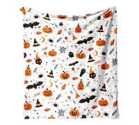 Halloween Pumpkin Blankets Gothic Skull Spider Web Blanket Cozy Soft Lightweight Blanket for Couch Sofa Bed Halloween Room Decor Christening Gifts for Girls