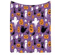 Halloween Pumpkin Blankets Gothic Skull Spider Web Blanket Cozy Soft Lightweight Blanket for Couch Sofa Bed Halloween Room Decor Christening Gifts for Girls