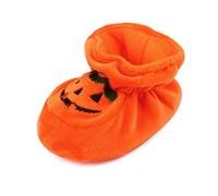 Halloween Pumpkin Booties Infant Baby Anti-Slip Shoes Newborn Shoes Pumpkin Prewalker Soft Sole Shoes for Toddlers Kids Children 10cm Orange