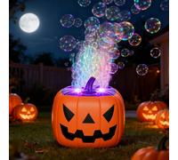 Halloween Pumpkin Bubble Machine, Halloween Decorations, Rechargeable Pumpkin Automatic Bubble Maker With Spooky Sound And Lights, Holiday Outdoor Party Decor
