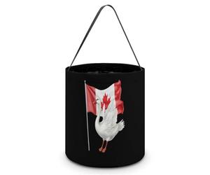 Halloween Pumpkin Candy Bags Goose-Duck And Canadian Flag Candy Bag | Novelty Halloween Pumpkin Basket Personalised Trick or Treat Sweets Bags for Festival Celebrations