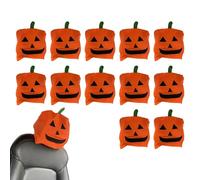 Halloween Pumpkin Car Headrest Covers, Pumpkin Car Headrest Covers | Pumpkin Ghost Face Car Headrest Covers 12pcs,Auto Seat Headrest Cushions A