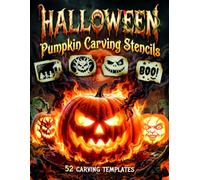 Halloween Pumpkin Carving Stencils: 50 Detailed Jack-o'-Lantern Templates for Pumpkin Carving, Painting & Halloween Decorating | Designed for Teens & Adults