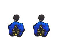 Halloween Pumpkin Cat Acrylic Earrings Exaggerated Fashion European Personality Funny Ear Accessories For Women Party Jewelry (A, 5x3. 8cm)