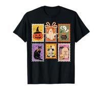 Halloween Pumpkin Cat Ghost Skull Coquette Bow Girls Women T-Shirt