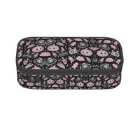 Halloween Pumpkin Cat Print Pencil Case,Large Capacity Pencil Case,Multi-Purpose Makeup Pouch with Zipper