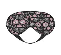Halloween Pumpkin Cat Sleep Mask Night's Sleep Soft Eye Mask Adjustable Strap Works Nap Position Sleeping Aid