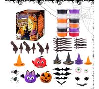 Halloween Pumpkin Clay - PolymerrClay Kit | Halloween Painting Kits | DIY Modeling Craft Set | Creative Pumpkin Sculpting Kit With Tools And Accessories | Party Favor Kindergarten Classroom Activitie