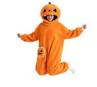 Halloween Pumpkin Costume Soft Wearable Role-Playing Onesie