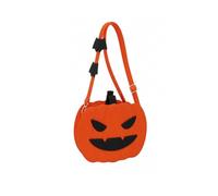 Halloween Pumpkin Crossbody Bag for Women, Cute PU Leather Shoulder Purse with Bat Strap Decor, Funny Trick or Treat Halloween Handbag, Gothic PU Leather Pumpkin Shoulder Purse (B# Orange)