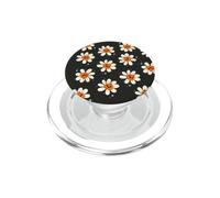 Halloween Pumpkin Daisy Floral Dark Cute Retro Pattern Art PopSockets PopGrip for MagSafe