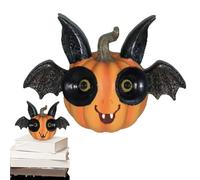 Halloween Pumpkin Decoration - Outdoor Bat Pumpkin Ornament | Spooky Resin Halloween Statue Decoration for Yard, Party, Home, Haunted House, Garden, Lawn