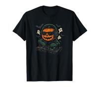 Halloween Pumpkin DJ Spooky Scary Design T-Shirt