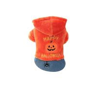Halloween Pumpkin Dog Costume, Funny Pet Shirt Cat Dog Costume with Bat for Small Medium Large Cats Puppy Cosplay Halloween Night Party Decoration (M/Pumpkin Color) Jcy720 (Orange, 40cm)