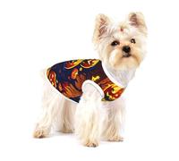 Halloween Pumpkin Dogs T-Shirt Printed Soft Breathable Dog Shirts For Small Pet Cotton Sleeveless Vest