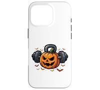 Halloween Pumpkin Dumbbell Gym Workout Case for iPhone 16 Pro