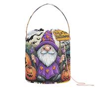 Halloween Pumpkin Dwarf Purple Yarn Bag Crochet Yarn Organizer Portable Storage Bag for Crochet Needle Crochet Project