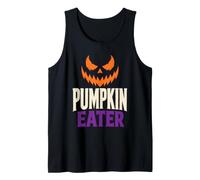 Halloween Pumpkin Eater Funny Jack O Lantern Carved Face Tank Top