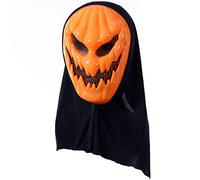 Halloween Pumpkin Evil Spirit Tangerine With Turban Halloween Horror Party Dress Up Accessorie Scary For Adults Realistic Devils Scary Costumes Glowing