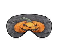 Halloween Pumpkin Eye Cover Breathable Comfortable Eyeshade Soft Skin Friendly Sleep Mask Party Night Blindfold with Fashion Adjustable Eye Mask for Night Sleeping Travel Nap