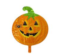 Halloween Pumpkin Foil Balloon, 18" Pumpkin, Halloween Party Decoration Pumpkin with Spider Design, Suitable for Air or Helium