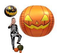 Halloween Pumpkin Foil Balloons - Halloween Pumpkin Balloon Inflatable Spooky Pumpkins Decor | Aluminum Foil Material Setup with Inflatable Port | 36x33 cm and 60x32 cm Perfect for Horror Parties