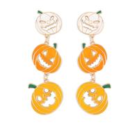 Halloween Pumpkin Ghost Earrings for Women Funny Pumpkin Smiley Face Drop Dangle Earrings Gothic Earrings Halloween Party Costumes Holiday Jewelry Gifts, One Size, Metal, No Gemstone