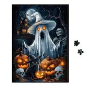 Halloween Pumpkin Ghost Jigsaw Puzzle, Horror Puzzles For Adults, Gothic Ghost Game Toy Collectibles Floor Pieces, Ghosts Toy Horror Game Collectibles For Family Party, Holiday Entertainments