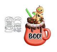 Halloween Pumpkin Ghost Metal Die Cuts,Happy Halloween Pumpkin Cup Star Cutting Dies Cut Stencils DIY Scrapbooking Decorative Embossing Paper Scrapbooking Card Making