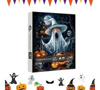 Halloween Pumpkin Ghost Parade Jigsaw Puzzle, Halloween Jigsaw Puzzle, Gothic-Themed With Ghost Design, Paper Puzzles Collectible For Family Party, Holiday Entertainment, Men Women 28x25x5cm