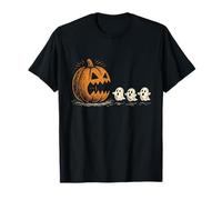 Halloween Pumpkin Ghosts Retro Spooky Season Vintage T-Shirt
