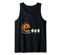 Halloween Pumpkin Ghosts Retro Spooky Season Vintage Tank Top