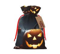 Halloween Pumpkin Gift Bag with Handles and tag, Perfect for Christmas, Birthday, Wedding or Daily Gift - (M)