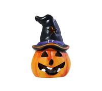 Halloween Pumpkin Glowing Mall Window Display Small Ornament Hollowed Out Large Pumpkin Lighting Pride Ornament (A, 10x6.5cm)