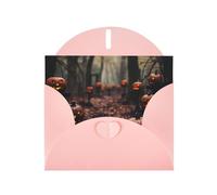 Halloween Pumpkin Graveyard Print Blank Cards and Envelopes 5" x 6" for Wedding Birthday Invitations and All Occasions