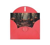 Halloween Pumpkin Graveyard Print Blank Cards and Envelopes 5" x 6" for Wedding Birthday Invitations and All Occasions