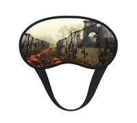 Halloween Pumpkin Graveyard Print Comfort Eye Mask for Sleeping Light Blocking Nap for Travel Yoga Camping Night Rest