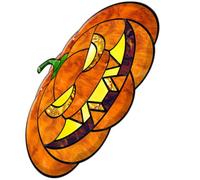 Halloween Pumpkin Hanging Plaque Acrylic with Iron Chain for Front Door