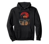 Halloween pumpkin head ghost horror pumpkin motif Pullover Hoodie