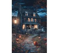 Halloween Pumpkin Head Ghost House Halloween Series Wooden Puzzle, Dust - Free Perfect Interlocking, Suitable for Home Decoration, Birthday Gifts for Men and Women 1000 Piece