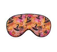 Halloween Pumpkin Head Spider Web Sleep Mask Eye Masks Soft Blackout Eye Shade Cover Blindfold Eyeshade for Deep Rest Travel Nap