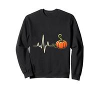 Halloween Pumpkin Heartbeat Jack O Lantern Retro Spooky Cute Sweatshirt