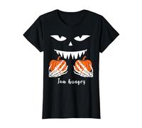 Halloween Pumpkin I'm Hungry T-Shirt, Women, Black, 3X-Large