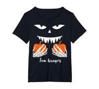 Halloween Pumpkin I'm Hungry T-Shirt, Women's Plus, Black, 1X
