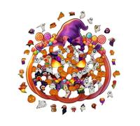 Halloween Pumpkin Jigsaw Puzzle Handmade Framed Decoration